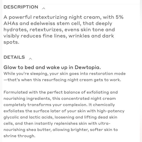 🛍️NEW in Box FULL SZ Dewtopia Firming Night Cream. - Picture 9 of 16